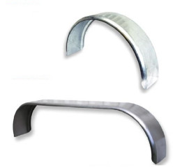 Mudguard - Curved with rolled edge, galvanised steel