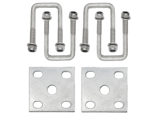 Square U-Bolt & Axle Plate Kit (Galvanised) - M12 51x110mm