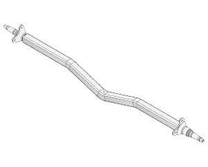 Gull Wing Axle - Disc Braked - 2000kg - Bare Metal