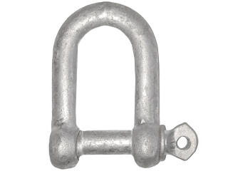 D SHACKLE GALV  6MM - 15mm x 13mm