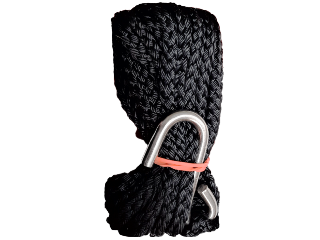 6m Black Winch Rope, Capacity (940kg)
