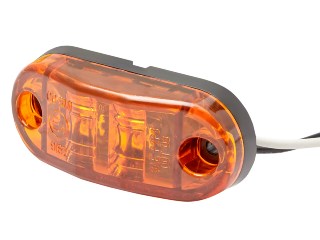 Amber RectangularLED Multi Volt Marker Light 