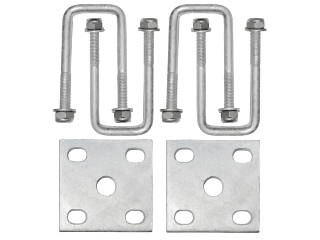 Square U-Bolt & Axle Plate Kit (Galvanised) - M12 51x130mm