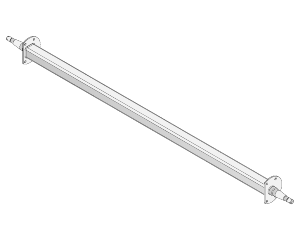 Straight Beam Axle - 9" Drum - 1500kg - Galvanised