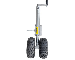 Jockey Wheel 500kg - 245x90 Alloy Twin-Wheel - No Plate