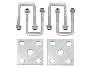 Square U-Bolt & Axle Plate Kit (Galvanised) - M12 51x100mm