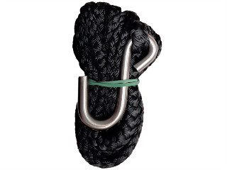 4m Black Winch Rope, Capacity (940kg)
