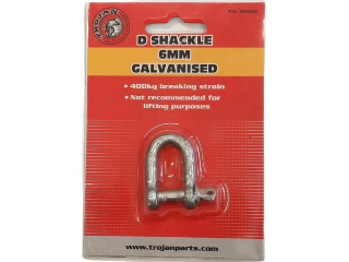 D SHACKLE GALV  6MM - 15mm x 13mm