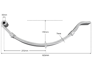 SPRING 2LF 50mm SLIPPER DACROMET 770kg