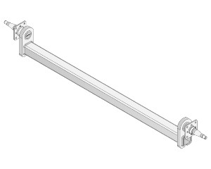 Drop-Beam Axle - 10" Drum - 1750kg - Bare Metal