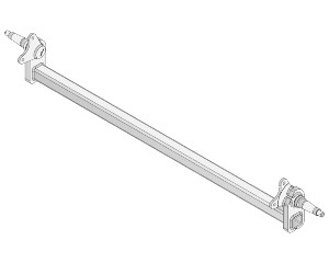 Drop-Beam Axle - Disc-Braked - 2000kg - Bare