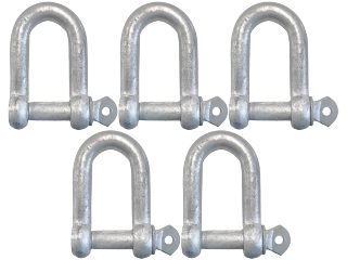 12mm Galv D Shackle PKT 5 - 54mm x 24mm