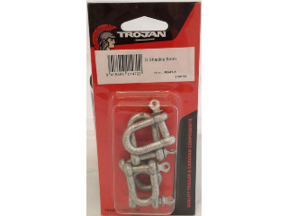 6mm Galv D Shackle pkt 5 - 15mm x 13mm