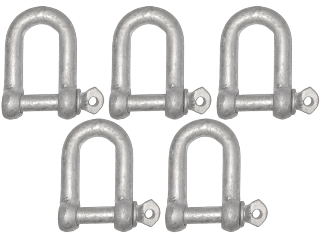 10mm Galv D Shackle PKT 5 - 40mm x 19mm