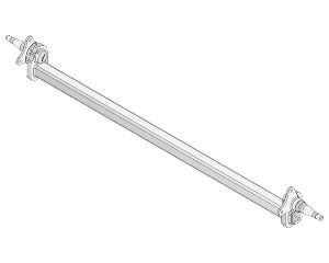 Drop-Beam Axle - Tophat Disk - 1750kg - Bare Metal