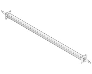 Straight-Beam Axle - 10" Drum - 1750kg - Bare Metal